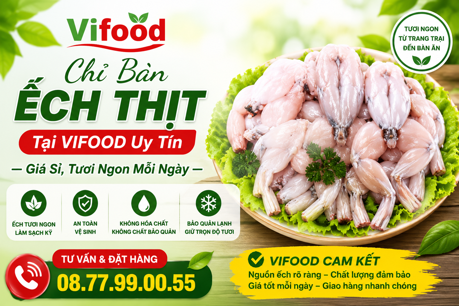 Địa Chỉ Bán Ếch Thịt Giá Sỉ