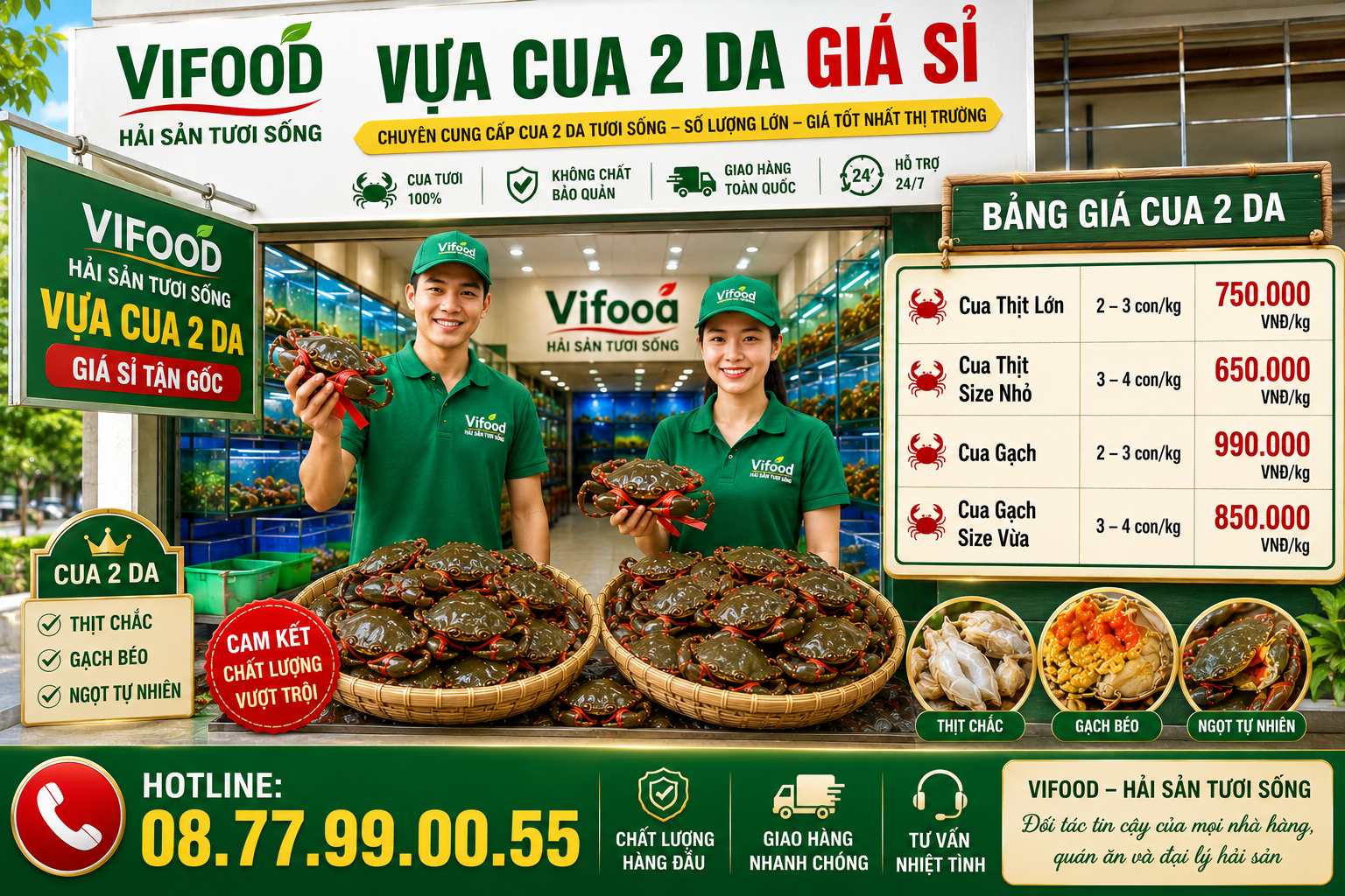 Vựa Cua 2 Da (Cua Cốm) Giá Sỉ