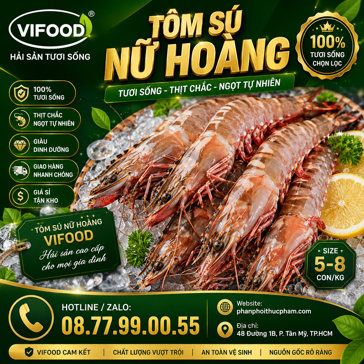 Tôm Sú Mẹ (5 - 8 con/kg)