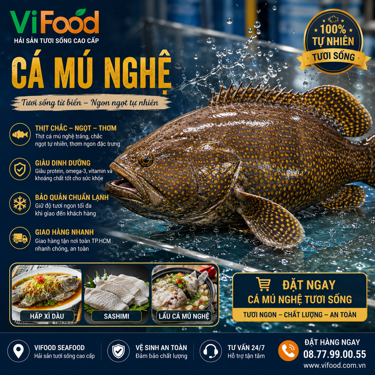 Cá Mú Nghệ (15 - 30 Kg)