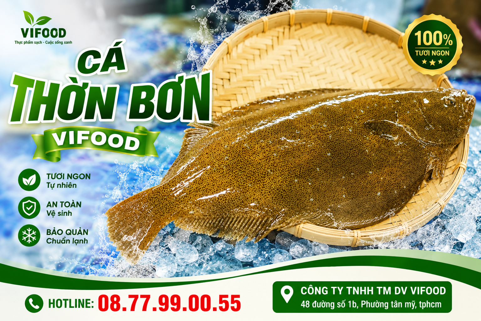 Cá bơn Hàn Quốc giá bao nhiêu? Tại Vifood có cá tươi sống, giá tốt!