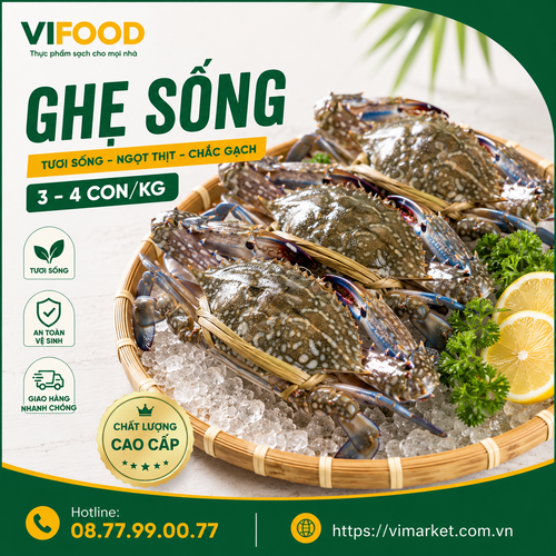Ghẹ Sống 3 - 4 Con/Kg