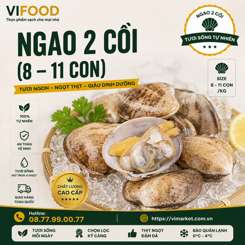 Ngao 2 cồi (8 - 11 con)