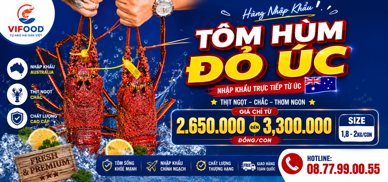 Giá Tôm Hùm Đỏ Úc