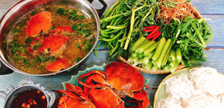 Lẩu cua cốm