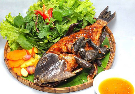 Cá bò giáp nướng muối ớt