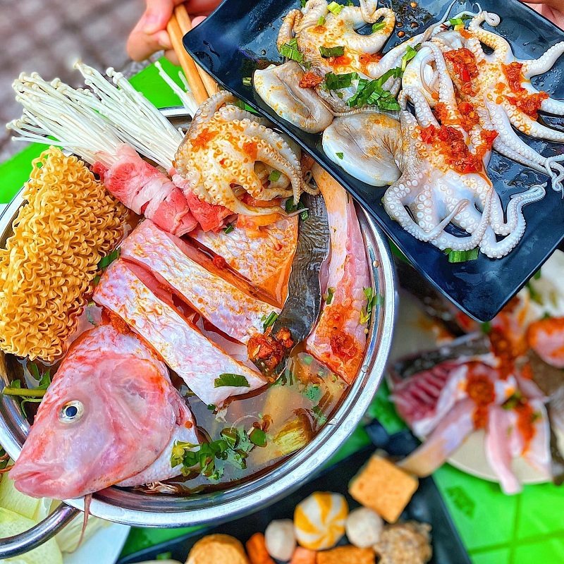 Lẩu cá mú đỏ