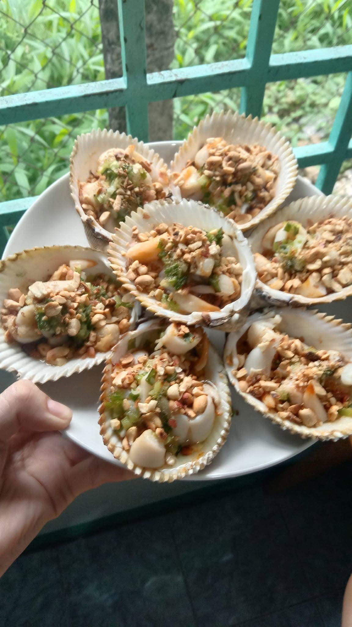 Sò dương nướng mỡ hành