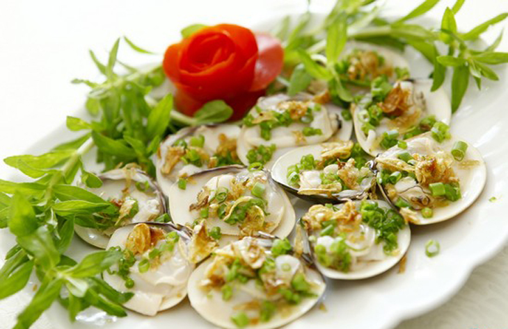 Ngao nướng mỡ hành