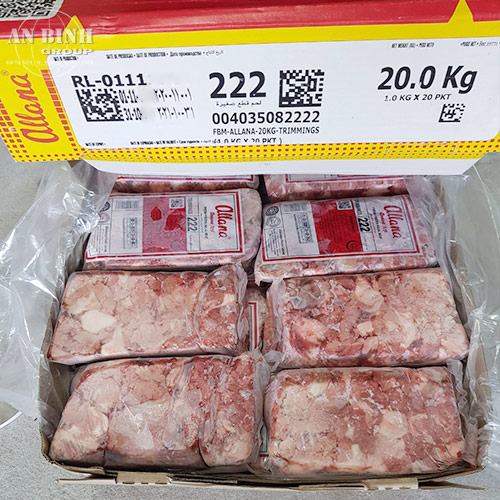 Thịt vụn trâu đông lạnh nhập khẩu Allana (Mã 222)
